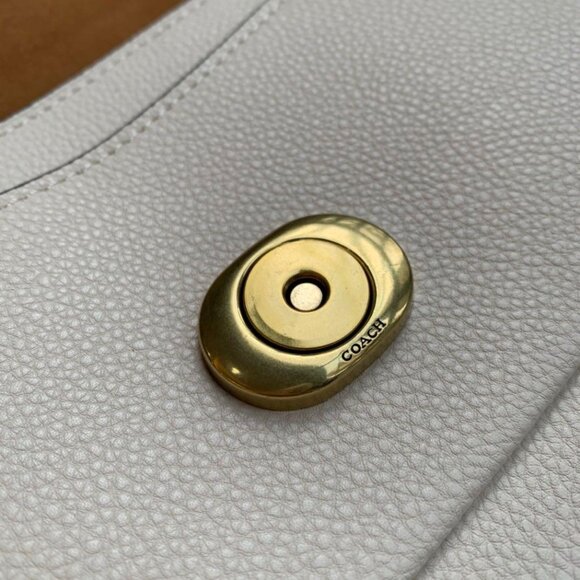 Coach Cream Shoulder Bag with Gold Accent - Picture 4 of 8